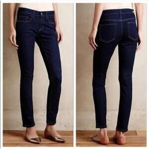 158 Anthropologie Pilcro Serif Dark Wash Skinny Jean (Size 33, EUC) $138 Retail